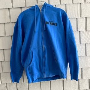 OBEY TONY ALVA Men’s blue zip up hoodie size L